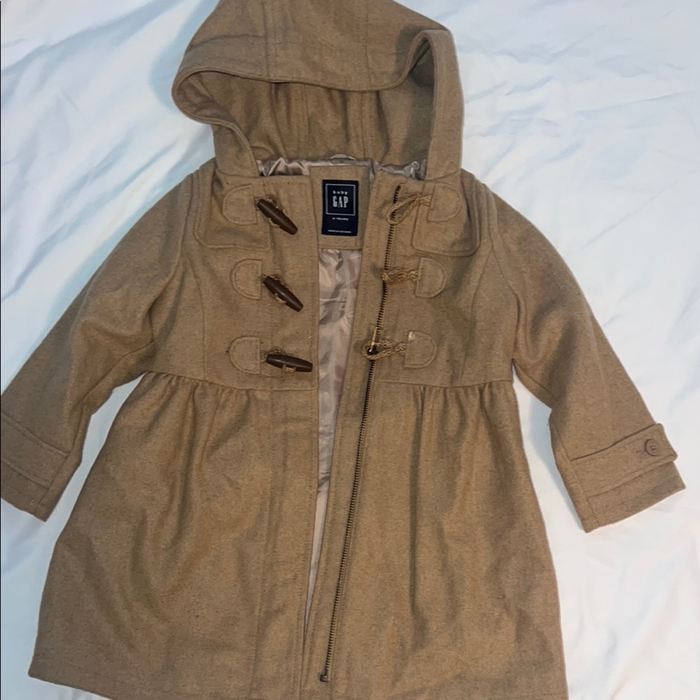 GAP Kids Tan Hooded Coat